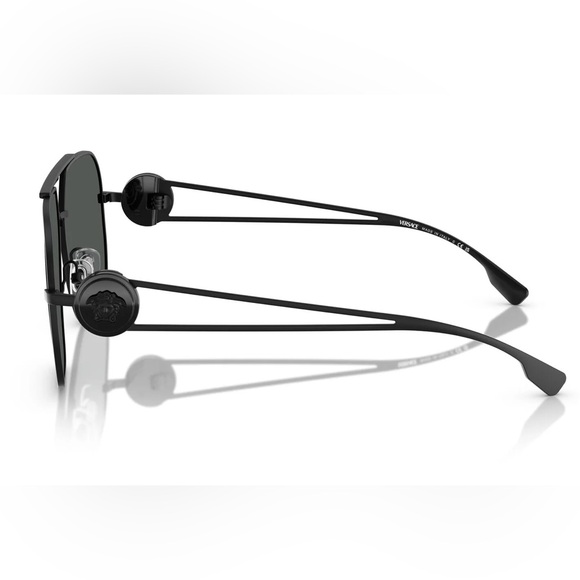 NEW VERSACE PILOT SUNGLASSES MOD 2269 1433/87 BLACK METAL VE2269 143387 EYEWEAR - Picture 5 of 6
